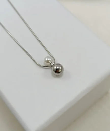 Pearl and Ball Pendant