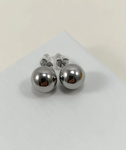 Shiny Sphere Earrings, small 10 mm