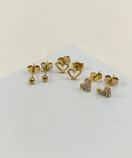Heart Harmony - Triple Earring Set,